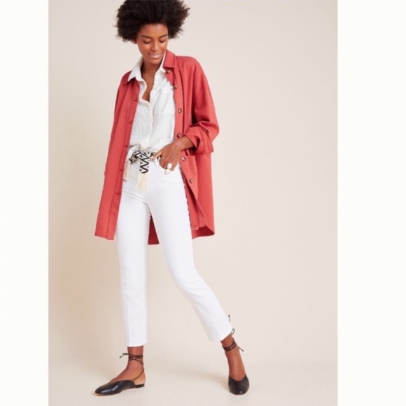 MOTHER Denim - Mother White Mid Rise Dazzler Ankle Jeans in Fairest of them all 30